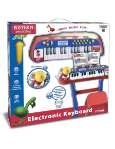 BONTEMPI ORGA ELECTRONICA CU MICROFON SI SCAUN ROSIE