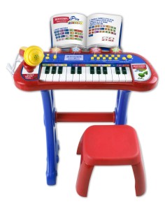 BONTEMPI ORGA ELECTRONICA CU MICROFON SI SCAUN ROSIE 2