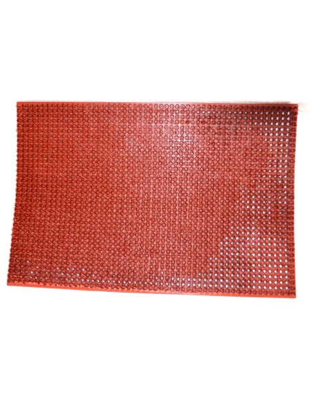 Pres covoras intrarea exterior, 40x60 cm, arici, maro