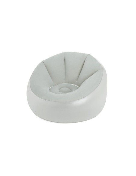 Fotoliu gonflabil iluminat diverse culori, Bestway 75086, 102 x 97 x 71 cm, gri