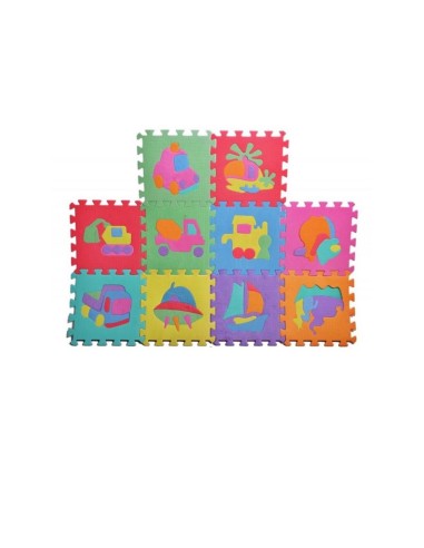 Set puzzel 10 piese cu vehicole - Covoras...