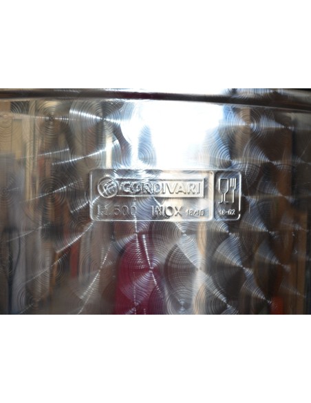 Butoi recipient inox, 500 Litri, Cordivari, capac flotant cu ulei de parafina
