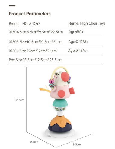 JUCARIE BEBE CU VENTUZA - ANIMALUT