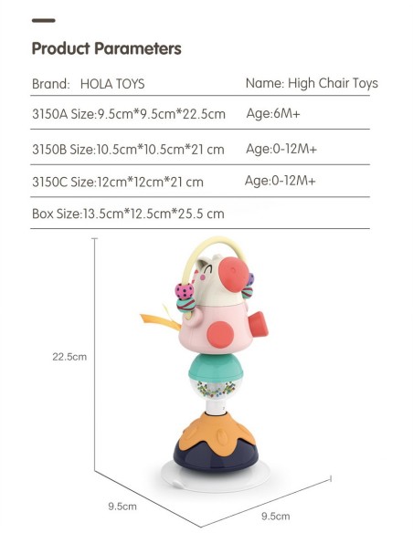 JUCARIE BEBE CU VENTUZA - ANIMALUT