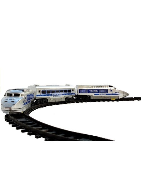 Set circuit tren cu baterii, pentru copii, 6748, 88 cm