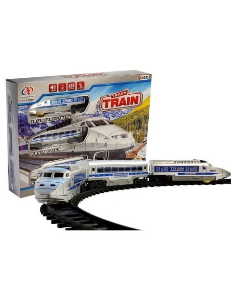Set circuit tren cu baterii, pentru copii, 6748, 88 cm