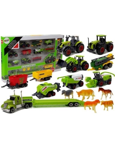 Set camion cu vehicule agricole, tractoare,...