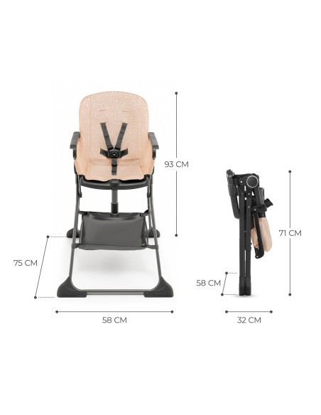 SCAUN DE MASA KINDERKRAFT FOLDEE, PLIABIL, PINK