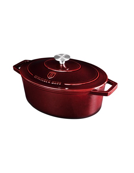 Cratita ovala fonta cu capac, 32 cm, 5.5 litri, Berlinger Haus, BH 6519