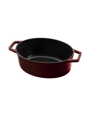 Cratita ovala fonta cu capac, 32 cm, 5.5 litri,...