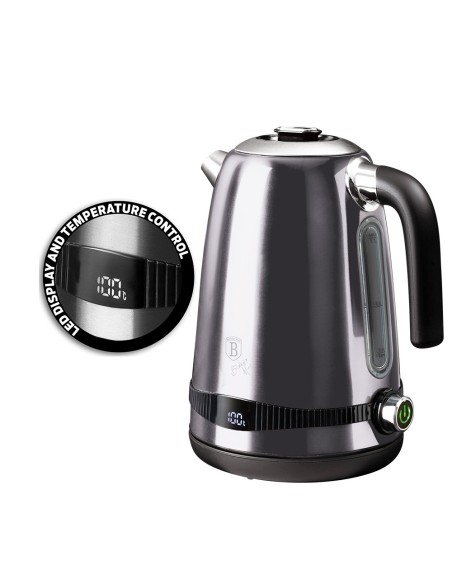 Fierbator electric, cu afisaj digital, 1.7 L, Carbon Pro Edition, Berlinger Haus, BH 9327
