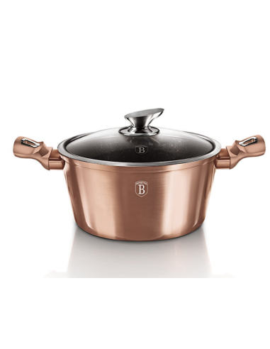 Oala cu capac 28 cm, BerlingerHaus, Rose Gold,...