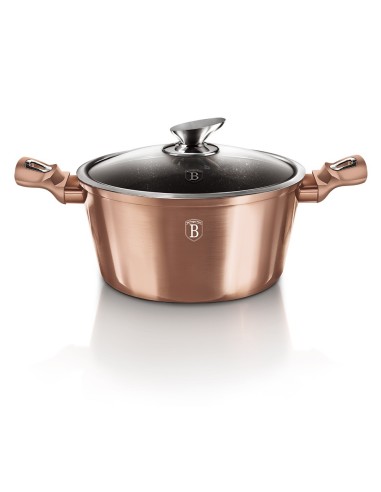 Oala cu capac 30 cm, Rose Gold Metallic Line,...