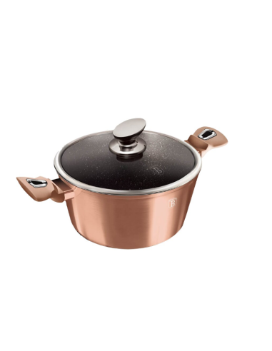 Oala cu capac 30 cm, Rose Gold Metallic Line,...