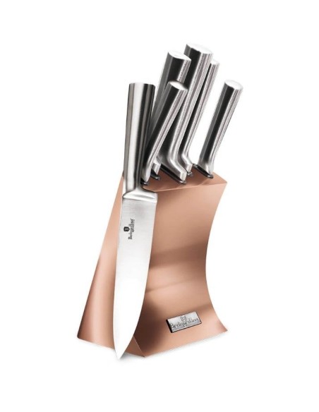 Set cutite otel inoxidabi, 6 piese, Rose Gold, Metallic Line, BerlingerHaus, BH 2451