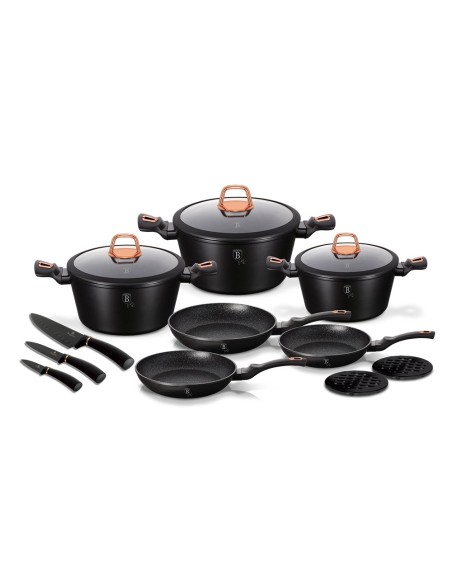 Set oale, tigai si accesorii, 14 piese, Black Rose Collection, BerlingerHaus, BH 7187
