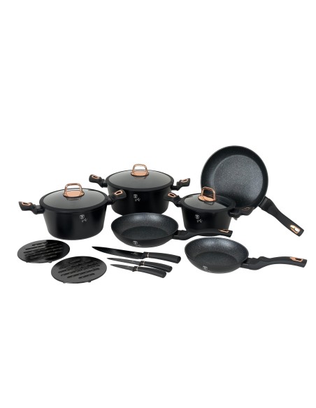 Set oale, tigai si accesorii, 14 piese, Black Rose Collection, BerlingerHaus, BH 7187