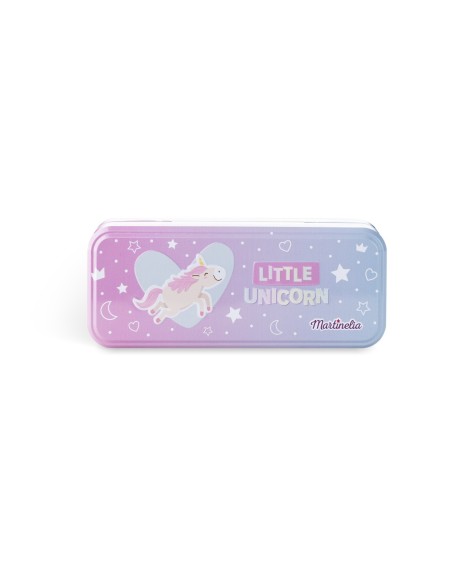 MARTINELIA LITTLE UNICORN TRUSA DE MACHIAJ IN CUTIE DE METAL CU 3 COMPARTIMENTE