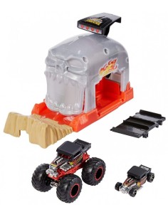 HOT WHEELS LANSATOR MONSTER TRUCK CRANIUL CU DOUA MASINUTE 2