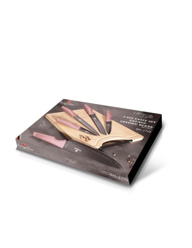 Set cutite 6 piese, cu tocator de taiere din...