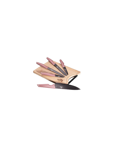 Set cutite 6 piese, cu tocator de taiere din...