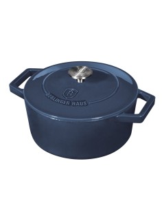 Cratita cu capac, 20 cm, din fonta emailata, aquamarine,... 2