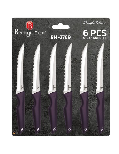 Set cutite pentru friptura, 6 piese, Purple...