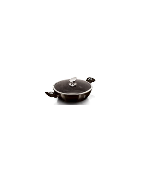 Cratita joasa cu capac 24 cm, Metallic Line Shiny Black Edition BerlingerHaus BH 6608