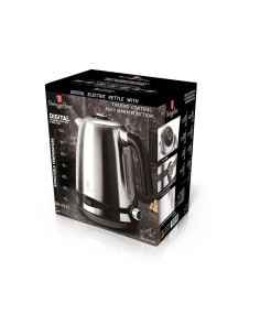 Fierbator electric, cu afisaj digital 1.7 L, Black Silver... 2