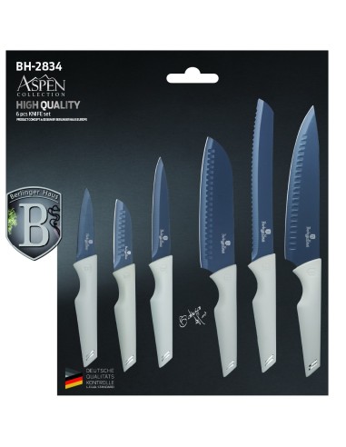 Set cutite, 6 piese, gri mat, Aspen Collection,...