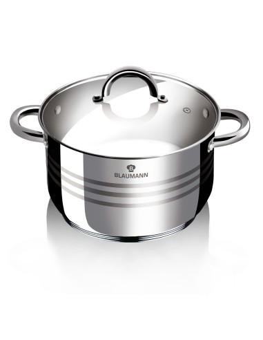Oala inox cu capac 20 cm, Gourmet Line,...