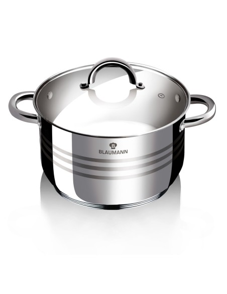 Oala inox, cu capac 26 cm, Gourmet Line, Blaumann, BL 1022-A