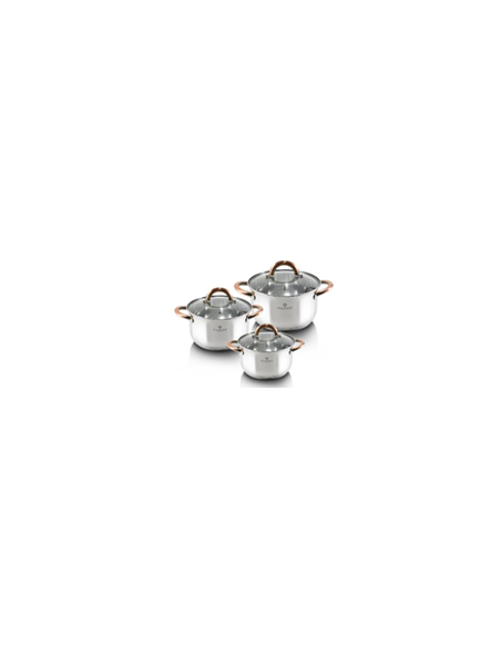 Set oale cu manere, otel inoxidabil, 6 piese, Rose Gold, Gourmet Line, Blaumann, BL 3247