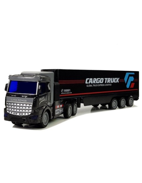 Camion de jucarie RC, cu telecomanda si remorca cargo, 1:48, 9080