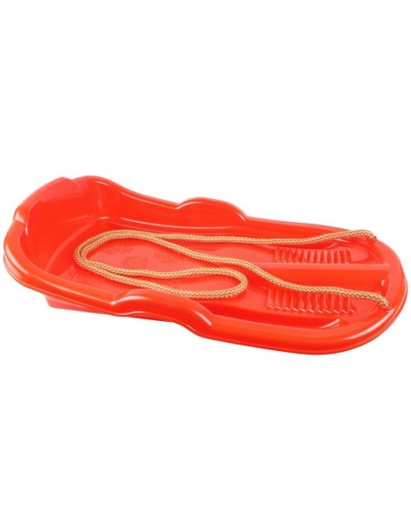 Sanie pentru copii cu franghie, din plastic rosu, 62x36x11 cm, 12885
