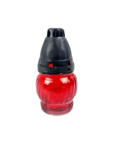 Candela de sticla, transparent si cu capac...