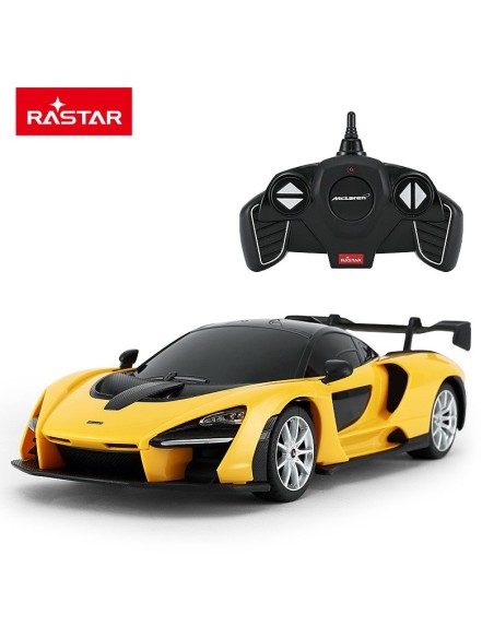 MASINA CU TELECOMANDA McLAREN SENNA GALBEN CU SCARA 1 LA 18