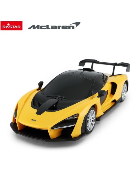 MASINA CU TELECOMANDA McLAREN SENNA GALBEN CU SCARA 1 LA 18