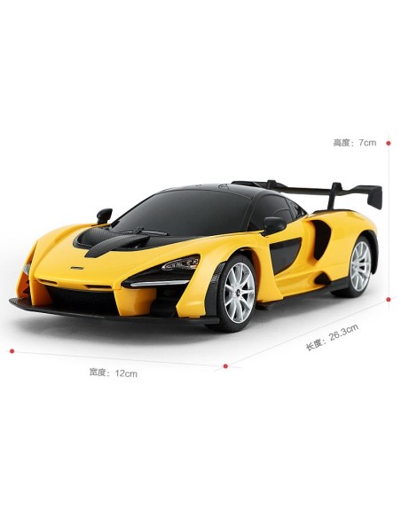 MASINA CU TELECOMANDA McLAREN SENNA GALBEN CU SCARA 1 LA 18