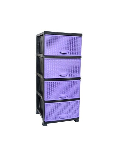 Dulap ratan pentru depozitare, din plastic mov,...