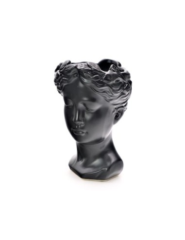 Vaza decorativa, in forma de cap, ceramica,...