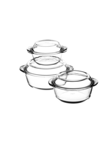 Set vase termorezistente cu capac, 6 piese,...