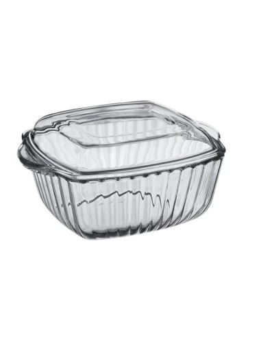 Vas termorezistent cu capac, patrat, 1870 ML,...