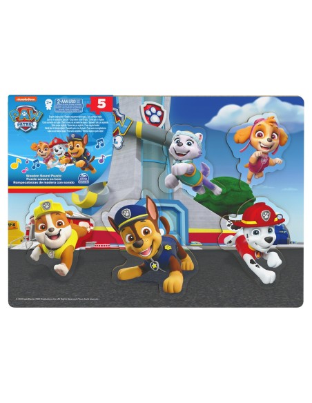 PATRULA CATELUSILOR PUZZLE DIN LEMN CU SUNETE SI FORME