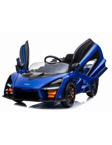 Masinuta electrica pentru copii, McLaren Senna albastra, cu telecomanda, 2 motoare, greutate maxima 30 kg, 5350