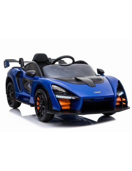 Masinuta electrica pentru copii, McLaren Senna albastra, cu telecomanda, 2 motoare, greutate maxima 30 kg, 5350