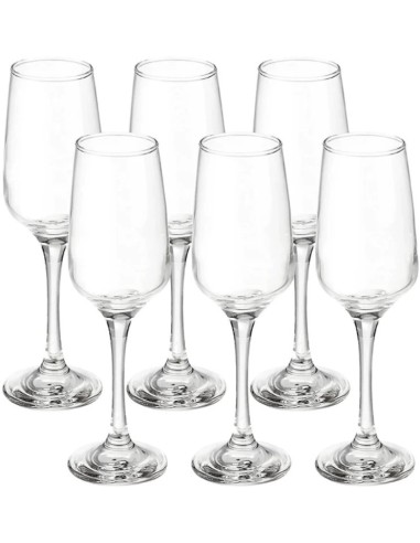 Set de 6 pahare pentru sampanie, King, 220 ml
