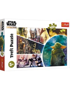 PUZZLE TREFL 100 STARWARS BABY YODA MADALORIANUL