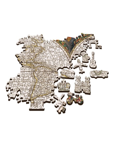 PUZZLE TREFL DIN LEMN 1000 PIESE HARTA LUMII ANTICE