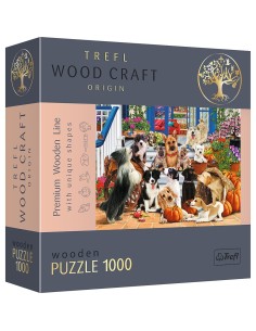 PUZZLE TREFL DIN LEMN 1000 PIESE ECHIPA DE CATEI